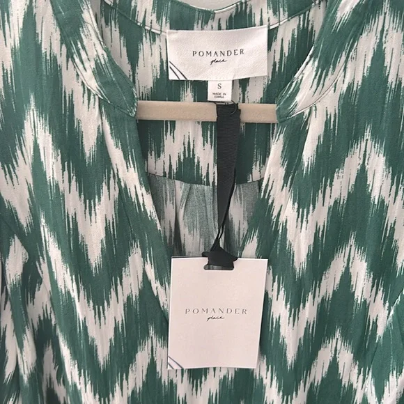 Pomander Place Green Ikat Kenzo Dress - Picture 5 of 6